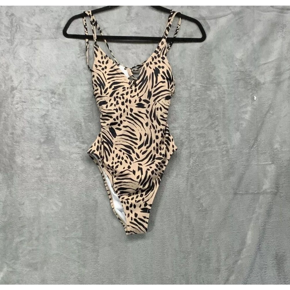 SHADE & SHORE Size Small Women's Swimsuit Double Strap Tie Back Monokini One Pc